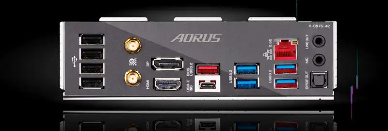 B760 AORUS Elite AX connectivity and ports